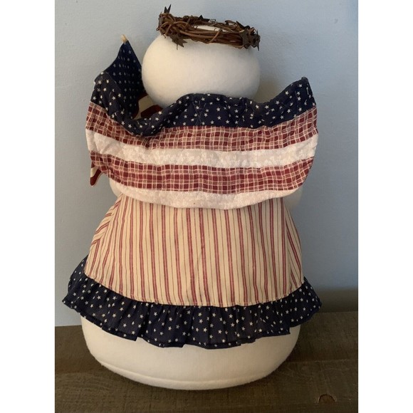 Snow Angel Plush Halo Wings US Flag Patriotic Red White Blue Terry’s Village 14" - Picture 3 of 12